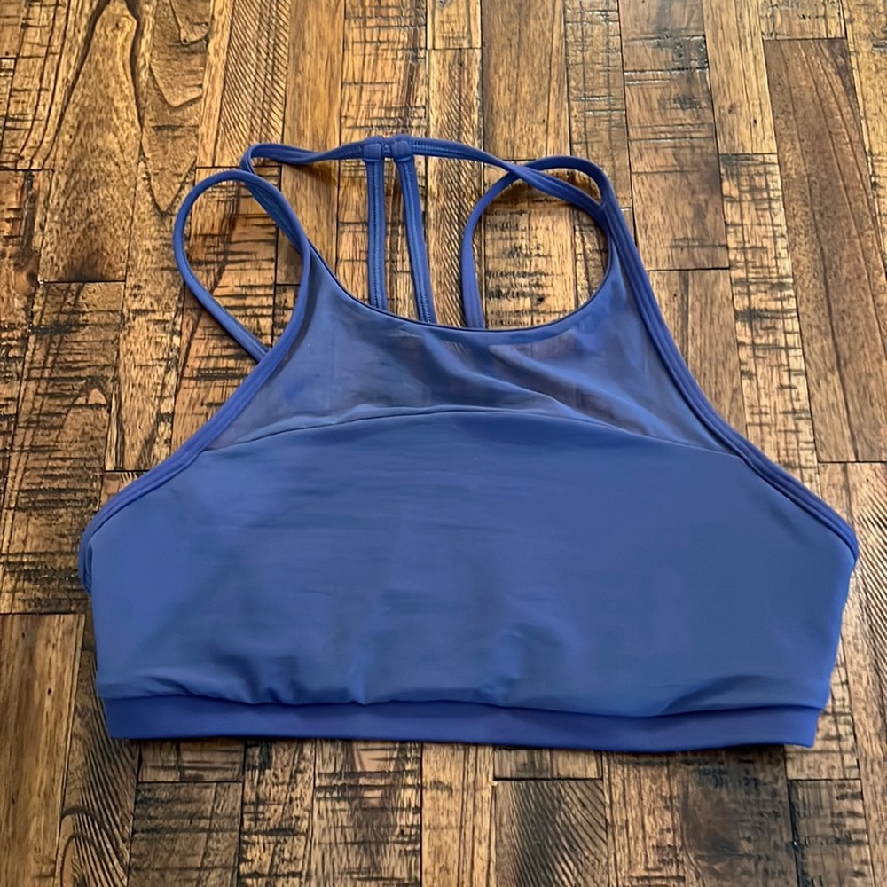 Lululemon High-Neck Bra Mesh Cadet Blue Size 4